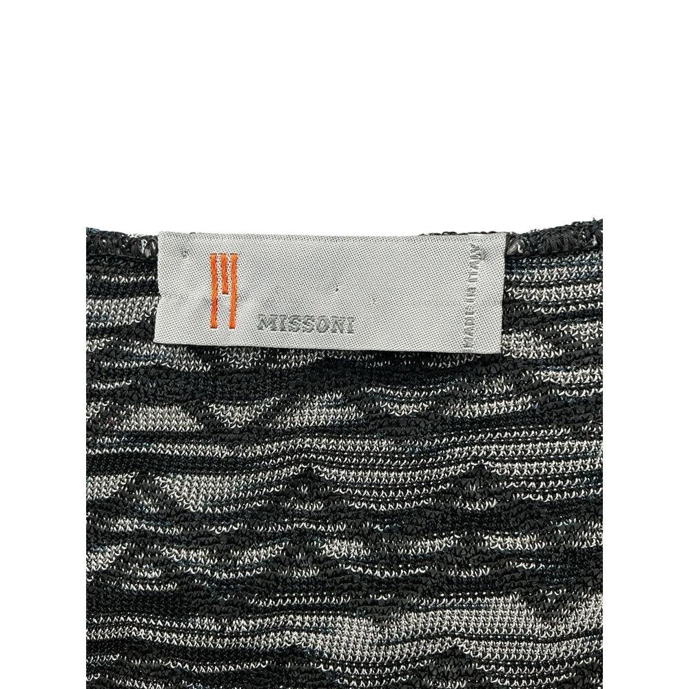 Missoni Zig Zag Chevron Open Front Knit Cardigan Sweater Size Small Multicolor - Picture 8 of 13